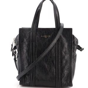 Balenciaga Bazar Convertible Tote Leather in Black